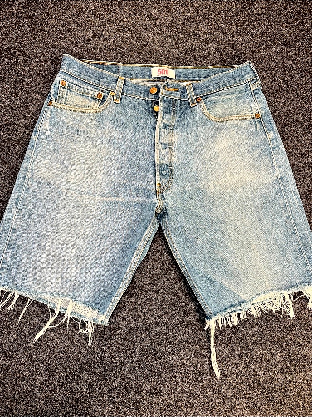 Vintage Women’s Levi's 501 Denim Jean Cut Shorts Waist 34 Durable 100% Cotton